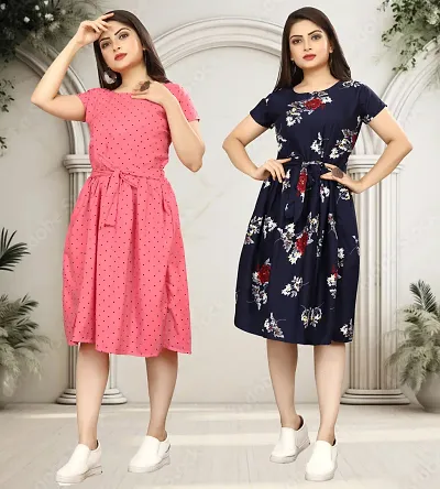 Stylish A-Line Dress For Women Pack Of 2