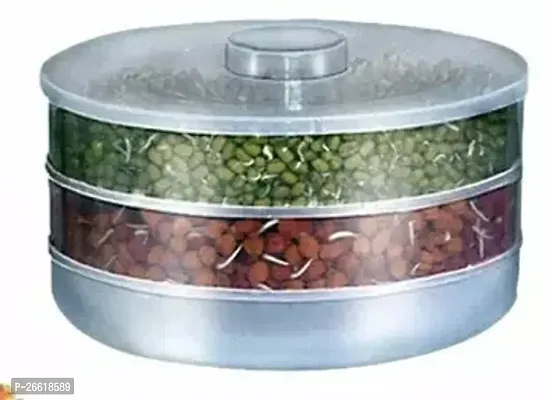 Plastic Hygienic Sprout Maker Box With 3 Container Organic Home Making Fresh Sprouts Makers