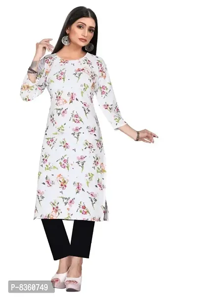 Trendy Crepe Printed Kurti with Pant Set for Women-thumb0