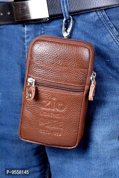 mobile pouch brown