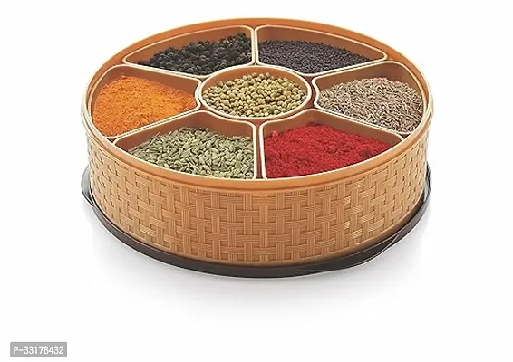 Nakoda Nebula Masala Box, Chocolate Colour, standard, (23.1(D) x 6.9) cm-thumb0