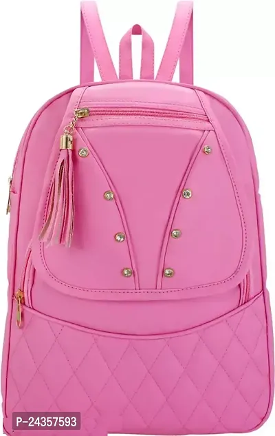 Stylish Pink Backpacks For Girls-thumb0