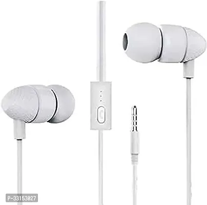 Elegant White In-Ear Wired Headphones-thumb0