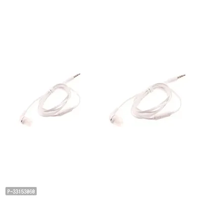 Elegant White In-Ear Wired Headphones- Pack Of 2