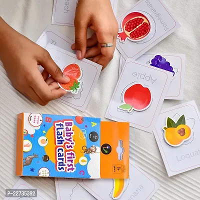 Babys First Fruits Flash Cards White