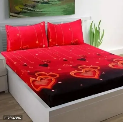 3D Printed 100% polycotton bedsheet for double bed with 2 pillow covers