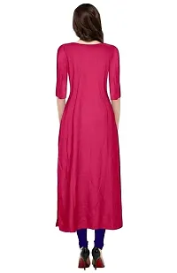 Lucid Life Style Pure Rayon 3/4 Sleeve Trending Straight Kurtis Design for Women(SB-1-Pink-L)-thumb3