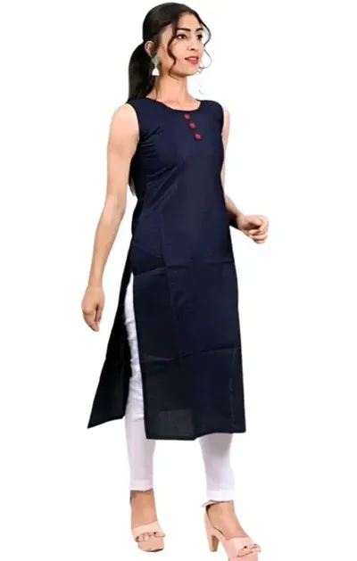 Stylish Rayon A-Line Solid Kurta