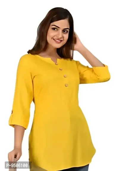 Trendy Rayon Short Kurti With Sleeve-thumb0