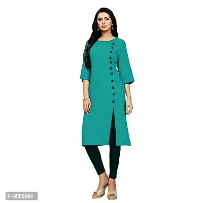 Beautiful Rayon Side Button Stitched Kurta for Women-thumb0