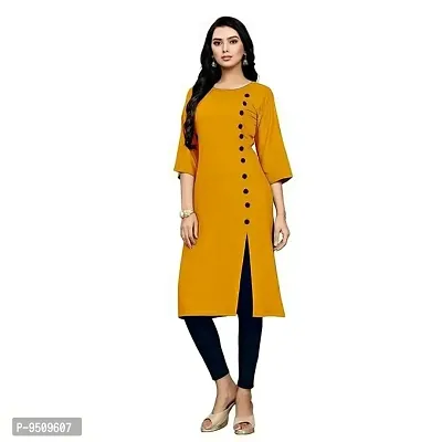 Beautiful Rayon Side Button Stitched Kurta for Women-thumb0