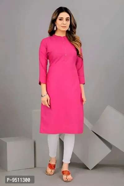 Trendy Rayon Kurti With Mandarin Neck-thumb0