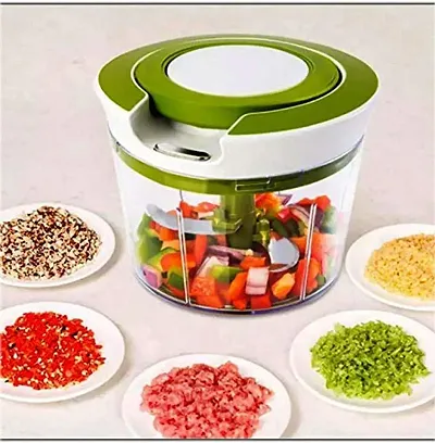 2 in 1 850 ml Vegetable Fruit Nut Onion ChopperFood Processor SlicerSalad Maker Vegetable Tools Multicolour