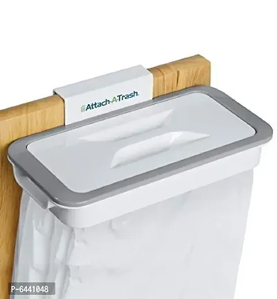 Attach A Trash The Hanging Trash Bag Holder for Kitchen Bathroom Office Schools Clinic Waste Holder Hanging Rubbish Trash Carrier Bin Bag-thumb0