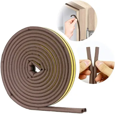 D Shaped Self-Adhesive EPDM Doors and Windows Foam Seal Strip Soundproofing Collision Avoidance Rubber Weatherstrip Tape