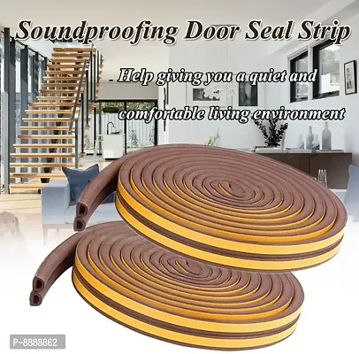 D Shaped Self-Adhesive EPDM Doors and Windows Foam Seal Strip Soundproofing Collision Avoidance Rubber Weatherstrip Tape-thumb4