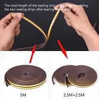 D Shaped Self-Adhesive EPDM Doors and Windows Foam Seal Strip Soundproofing Collision Avoidance Rubber Weatherstrip Tape-thumb4
