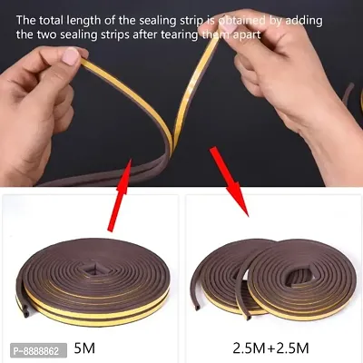 D Shaped Self-Adhesive EPDM Doors and Windows Foam Seal Strip Soundproofing Collision Avoidance Rubber Weatherstrip Tape-thumb5