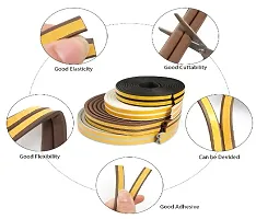 D Shaped Self-Adhesive EPDM Doors and Windows Foam Seal Strip Soundproofing Collision Avoidance Rubber Weatherstrip Tape-thumb2