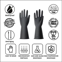 Multipurpose Reusable and Washable Heavy-duty Dish Washing Kitchen Industrial Gardening Cleaning Rubber latex Hand gloves for Men and Women-thumb2