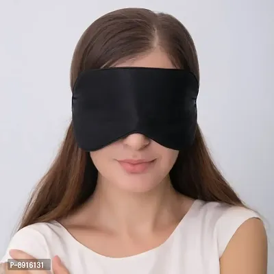 Blind Sleeping Eye Mask Slip Night Sleep Eye black 3D Cotton Cover Super Soft  Smooth Travel Masks for Men Women Girls Boys Kids-thumb0
