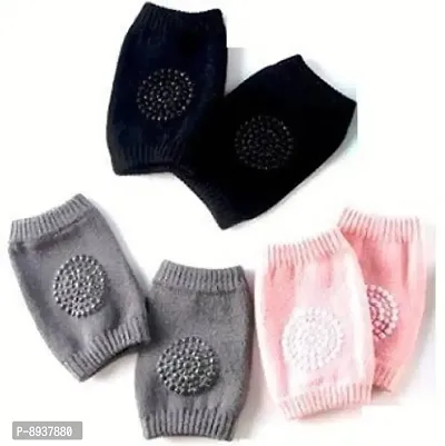 Baby Knee Pads for Crawling, Anti-Slip Padded Stretchable Elastic Cott(Multi Color)-thumb0