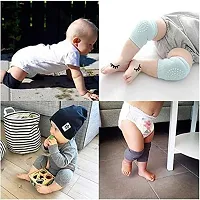 (Pack of 4 Pairs) Baby Knee Pads for Crawling, Anti-Slip Padded Stretchable Elastic Cotton Soft Breathable Comfortable Knee Cap Elbow Safety Protector,Multicolor-thumb2