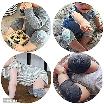 Baby Knee Pads for Crawling, Anti-Slip Padded Stretchable Elastic Cott(Multi Color)-thumb3