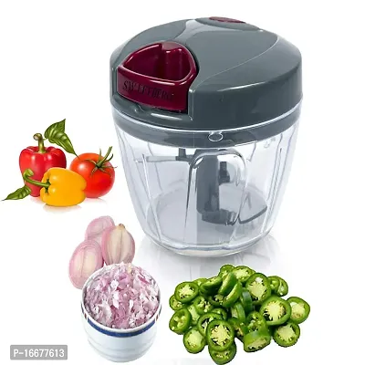 ENCHANTING HOMES 1000 ml Big Size Kitchen Dori Handy Vegetable and Fruit Manual Onion Dry Fruit Salad Maker Vegetable Quick Chopper (1000 ml) (Green).