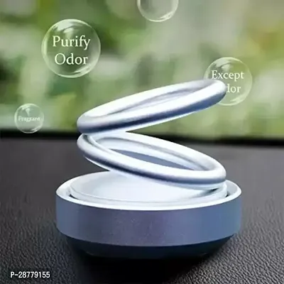 Motopex Solar Perfume Double Ring Rotating Auto Pearl-Air Freshener Oil For Car Air Purifier-thumb0