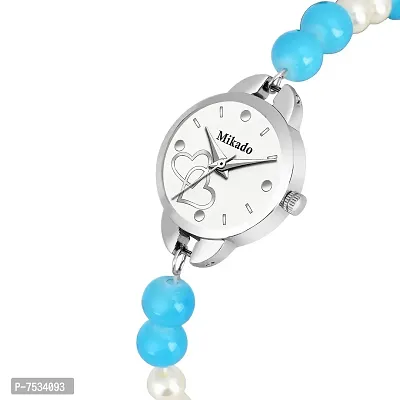 Mikado Crown Mako Artistic Multicolor Crystal Glass Beads Strap Fancy Pearl Innovation Watch for Women Analog Watch - for Women-thumb2