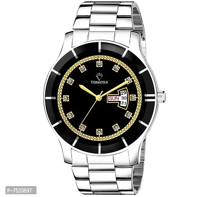 Mikado Style Black Day and Date Watch for Men