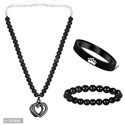 Mikado New Black Viola Fence Jewellery Set For Women