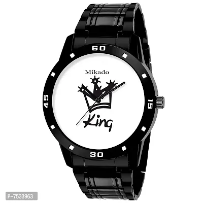 Mikado Rich  Stylish Black King Analog Watch for Men's and Boy's