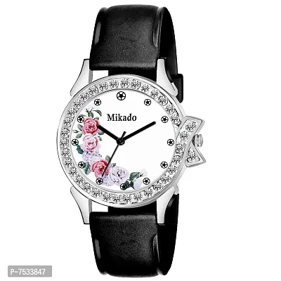 Mikado Orchid Love Wrist Analog Watch for Girls and Women