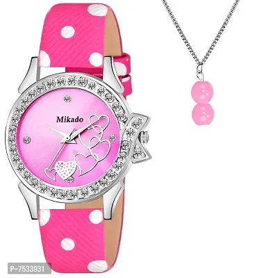 Mikado Pink Fashion Queen with Pendant Combo Set for Women