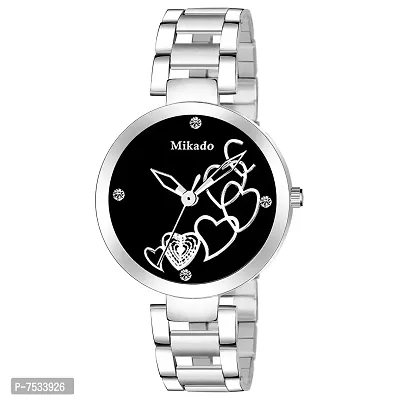 Mikado Black swiz Fashionable Chain Watch for Women