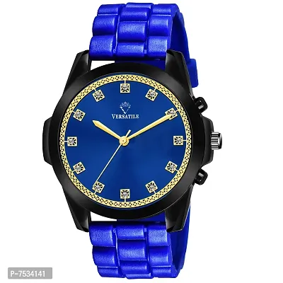 Mikado Royal Gold Men's Watch with Attractive Blue Designer Strap for Men