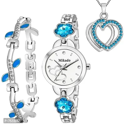 Mikado Fabulous Watch Bracelet and Pendant Gifts Pack for Women