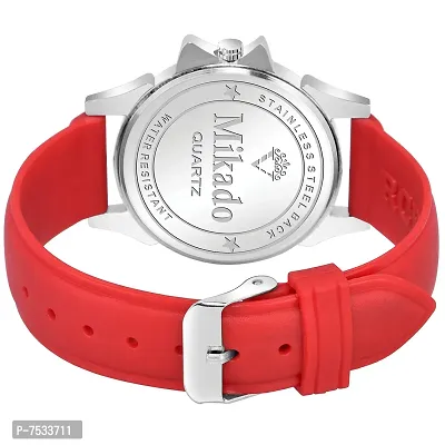 Mikado Romi Red Analog Wrist Watch with Red Heart Pendant for Girls and Women-thumb3
