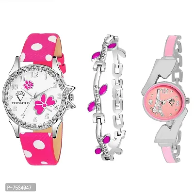 Versatile Claude Astra Analog Watch Combo for Girls