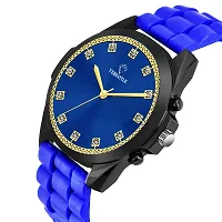 Mikado Royal Gold Men's Watch with Attractive Blue Designer Strap for Men-thumb1