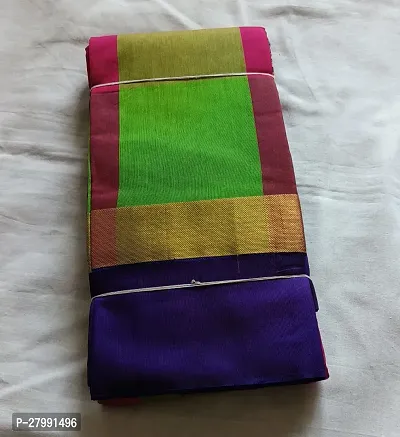 Stylish Multicoloured Cotton SIlk Saree With Blouse Piece-thumb0