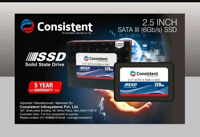 Consistent 2.5 inch sata SSD III 6Gb/s 128GB Storage