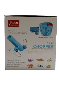 SHREE GANESH Handy and Compact || Chopper with 3 Blades for Effortlessly Chopping || Vegetables and Fruits (Blue and Red)-thumb1