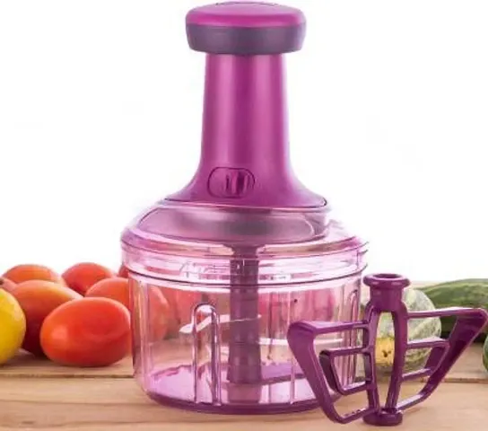 APEX Vegetable Push Chopper || Ideal for Vegetables and Fruits || Hand Press Food Chopper || Stainless Steel Blade