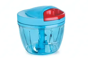 APEX Handy and Compact || Chopper with 3 Blades for Effortlessly Chopping || Vegetables and Fruits (Blue and Red)-thumb1