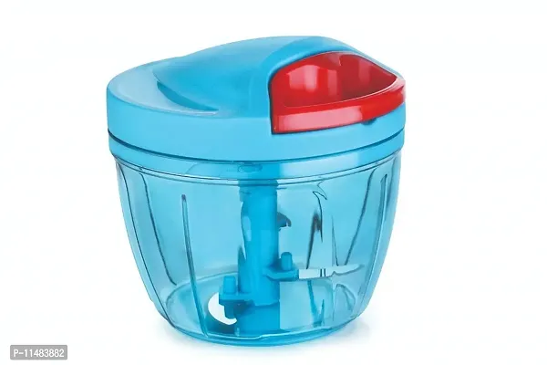 APEX Handy and Compact || Chopper with 3 Blades for Effortlessly Chopping || Vegetables and Fruits (Blue and Red)-thumb2