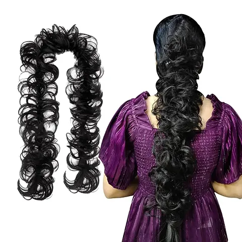 Sheetal creations Women Instant Hairdo Synthetic Hair Piece Messy Hair Frill For Juda And Ponytail