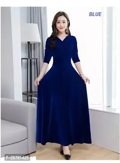 long velvet gowns dresses blue